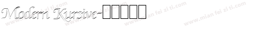 Modern Kursive字体转换